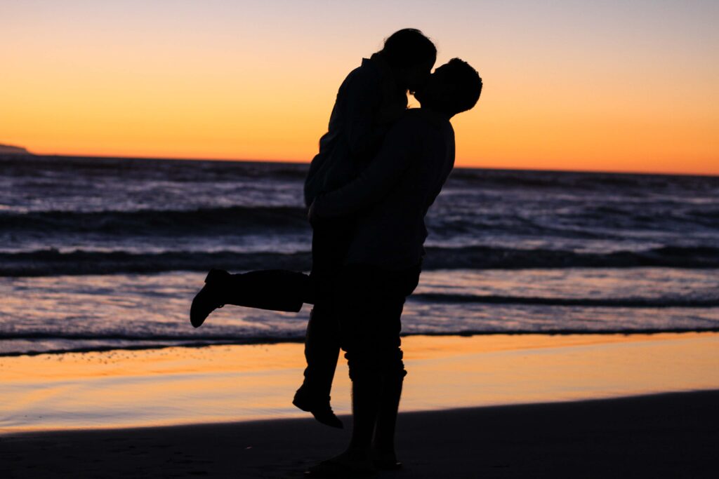 A romantic couple who may still need a divorce lawyer
